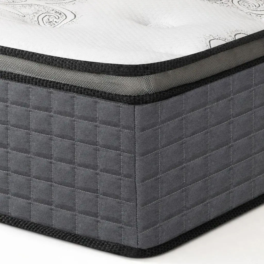 King Size Spring Mattress Medium Firm 5-Zone Pocket Coil Egg-Crate Foam