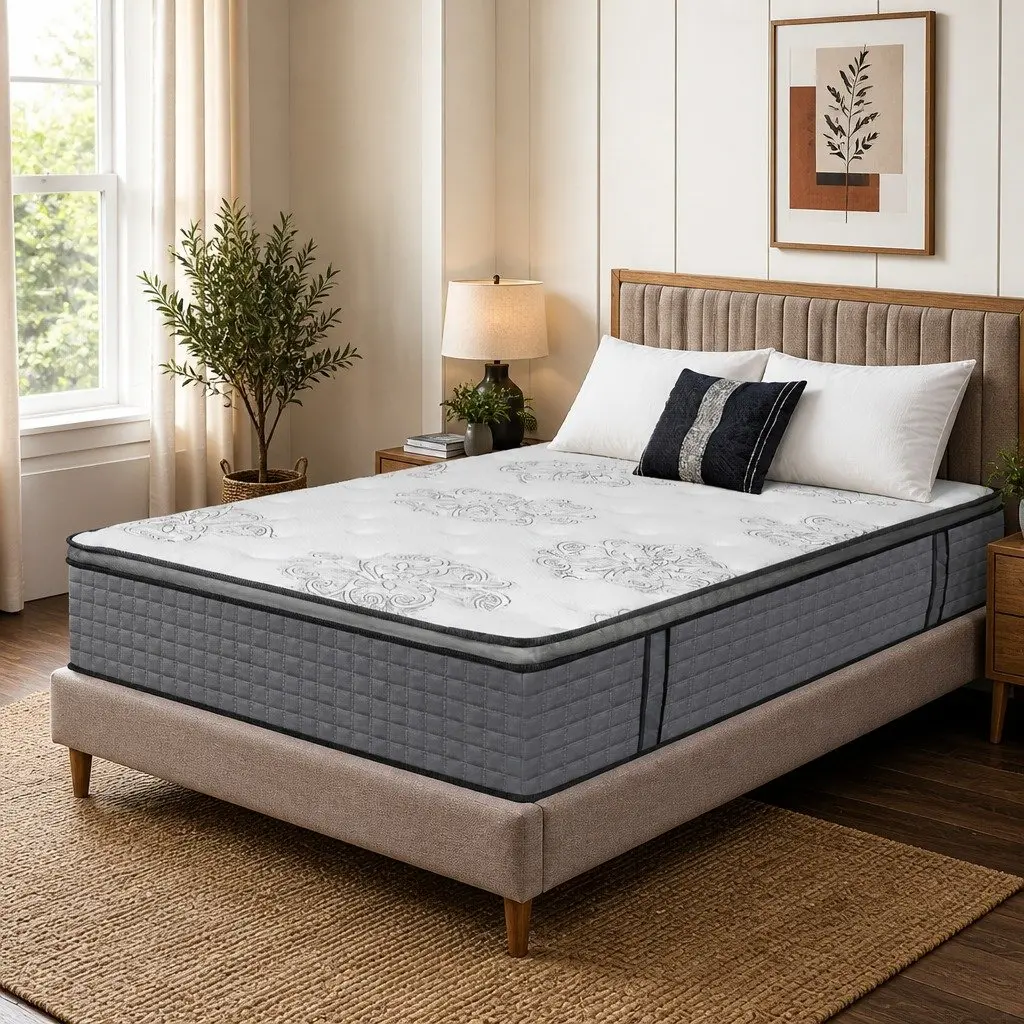 Queen Size Medium Firm Spring Mattress with Foam Layer