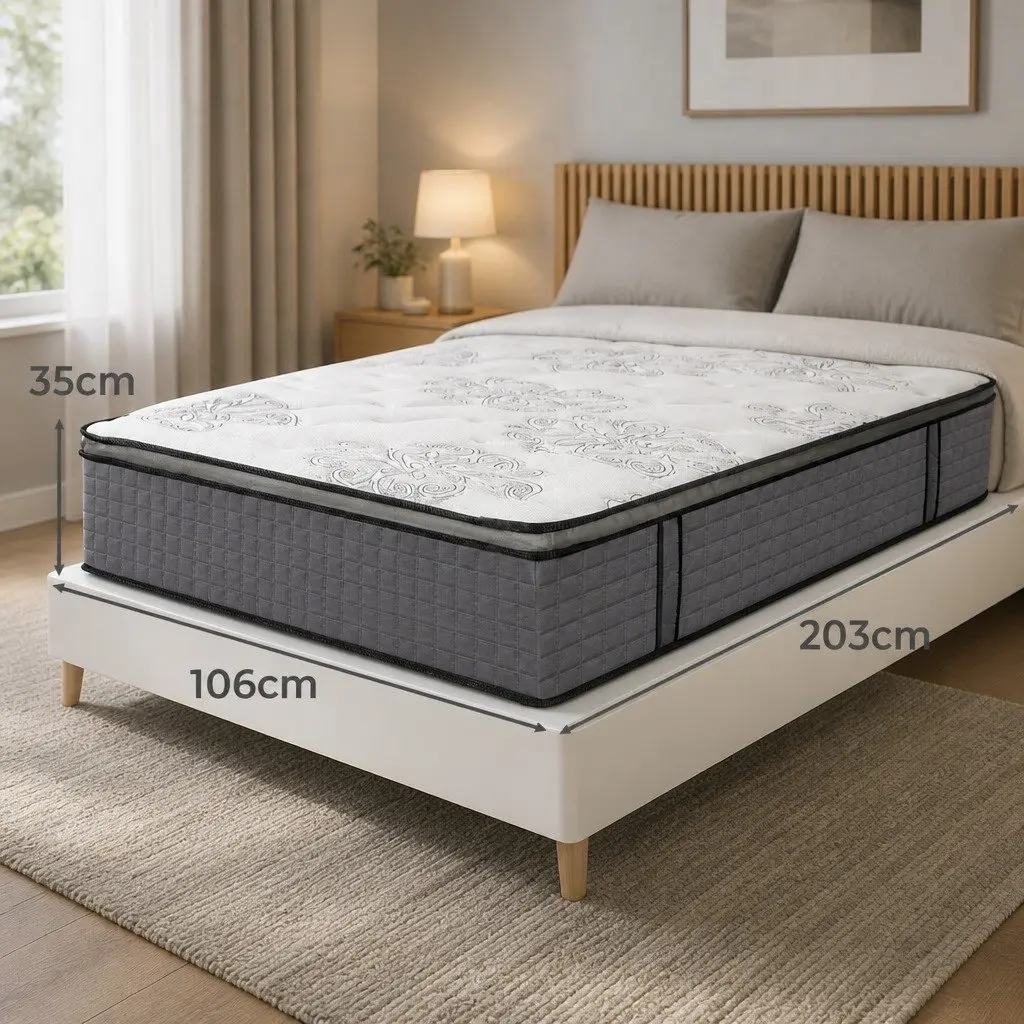 Spring Mattress Bed with Pocket Spring & Foam King Single