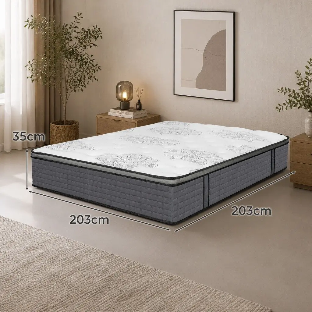 Spring Mattress Pocket Egg Super King Size Memory Foam Support System