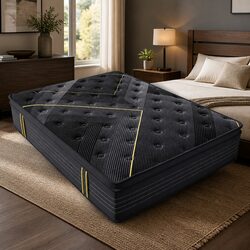 King Single Bamboo Charcoal Spring Mattress with Euro Top