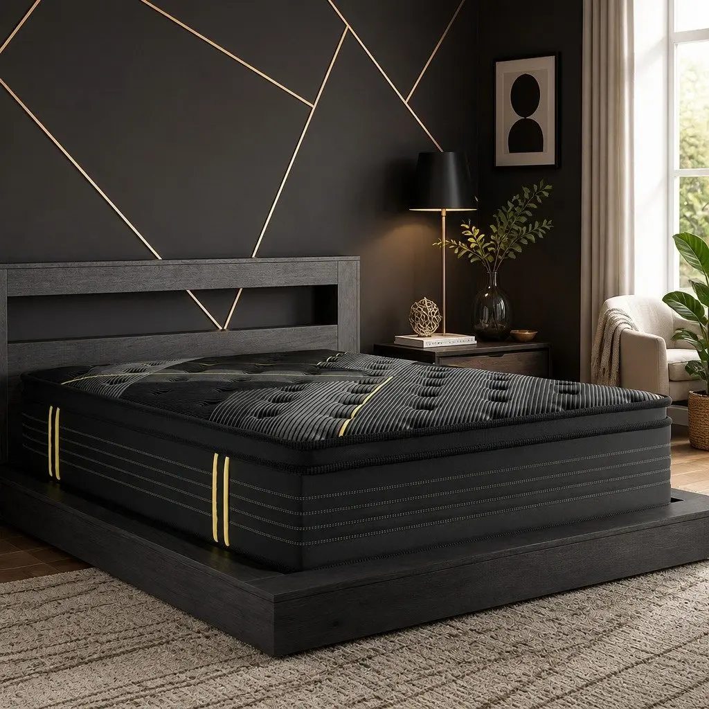 King Single Spring Mattress Bamboo Charcoal Euro Top 35cm Support