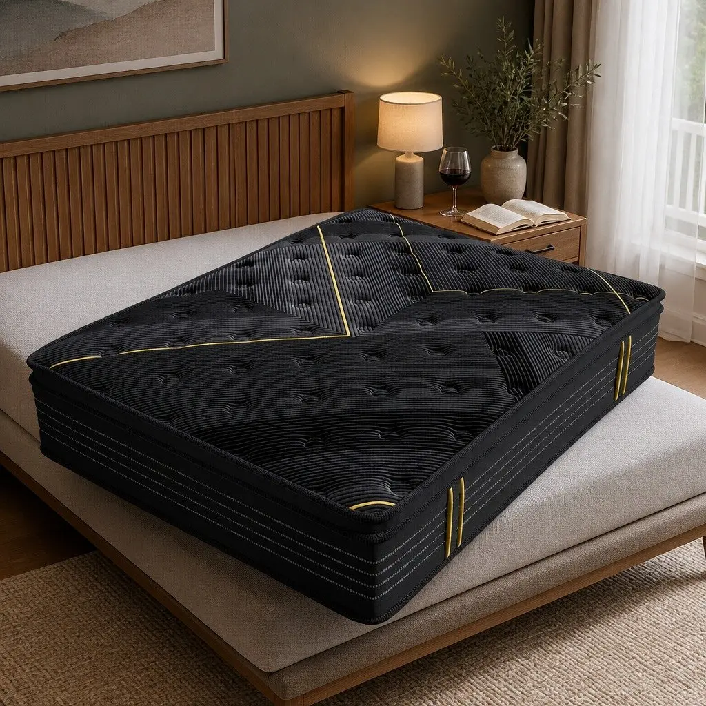 King Size Bamboo Charcoal Euro Top Spring Mattress