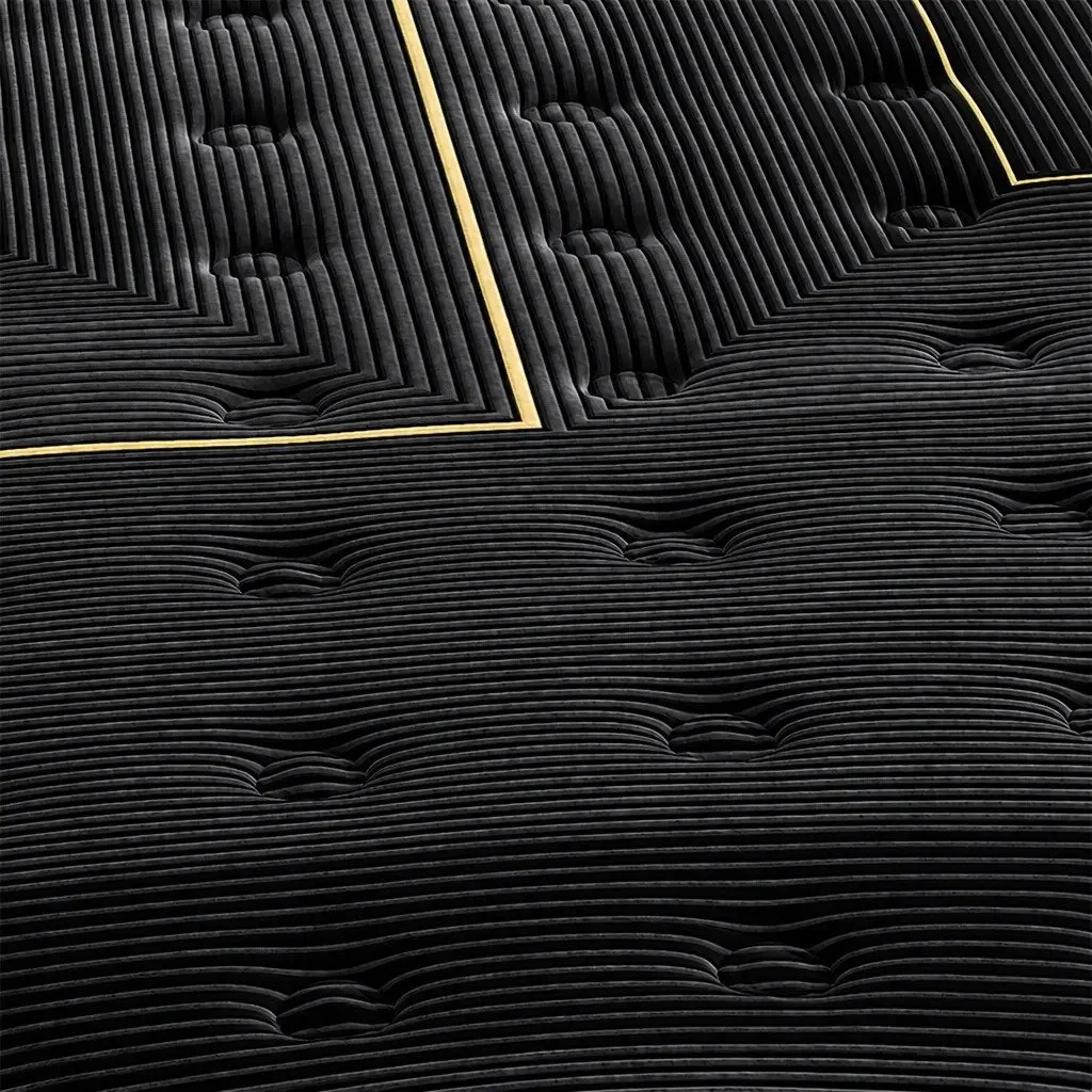 Queen Pocket Spring Mattress Bamboo Charcoal Foam 203cm x 153cm Black