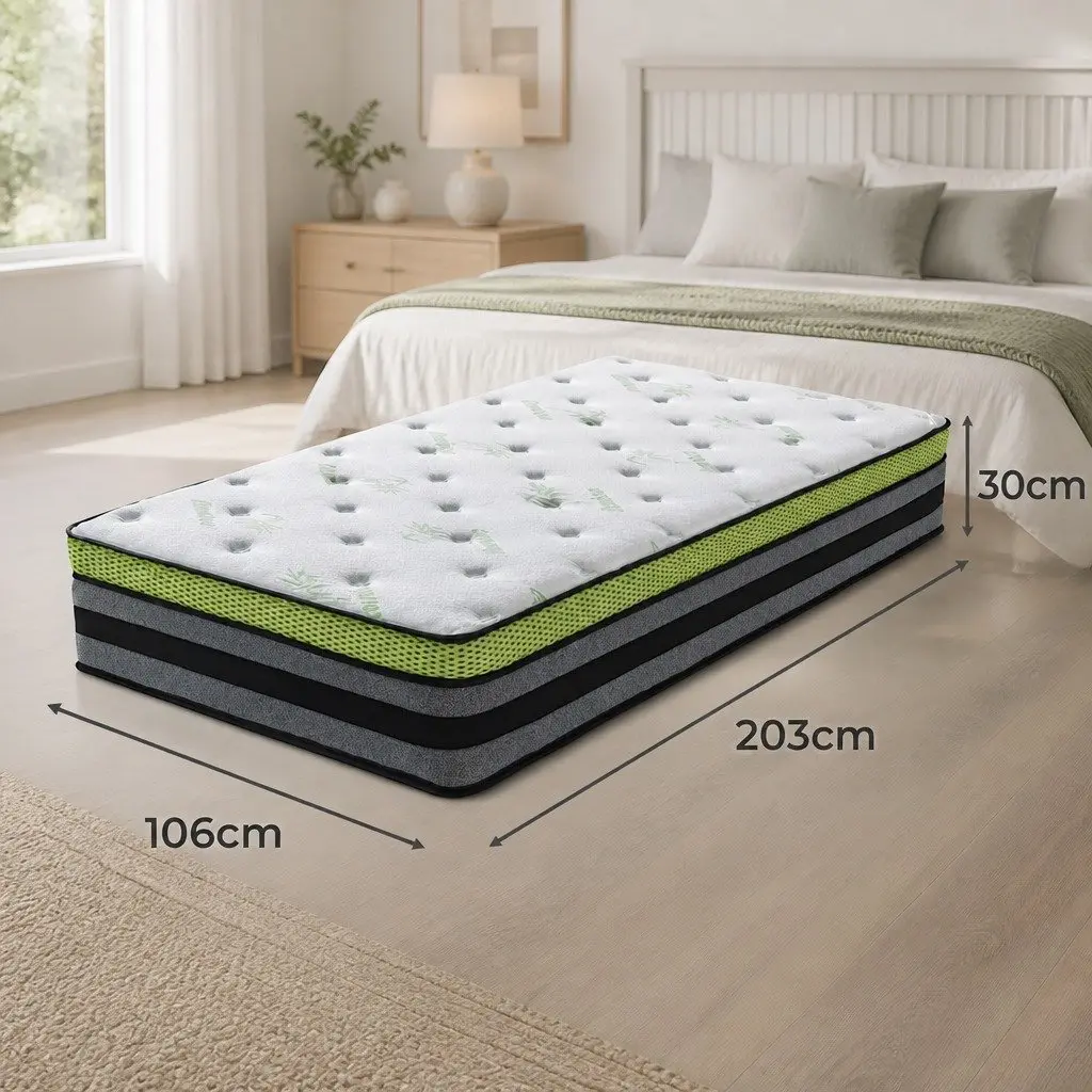 King Single Pocket Spring Mattress with Cooling Gel