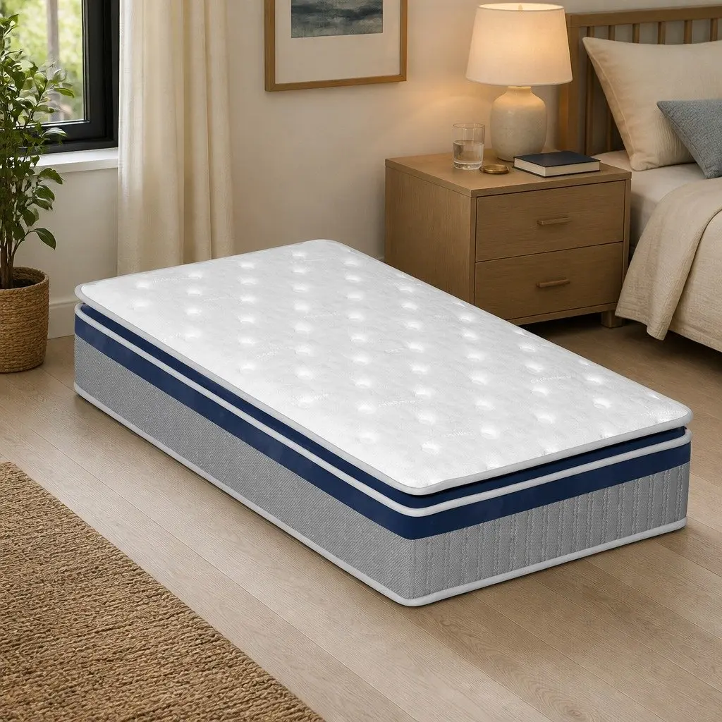 King Single Pillow Top Spring Mattress with 32cm Support