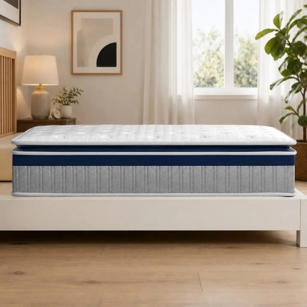 King Single Pillow Top Spring Mattress with 32cm Support
