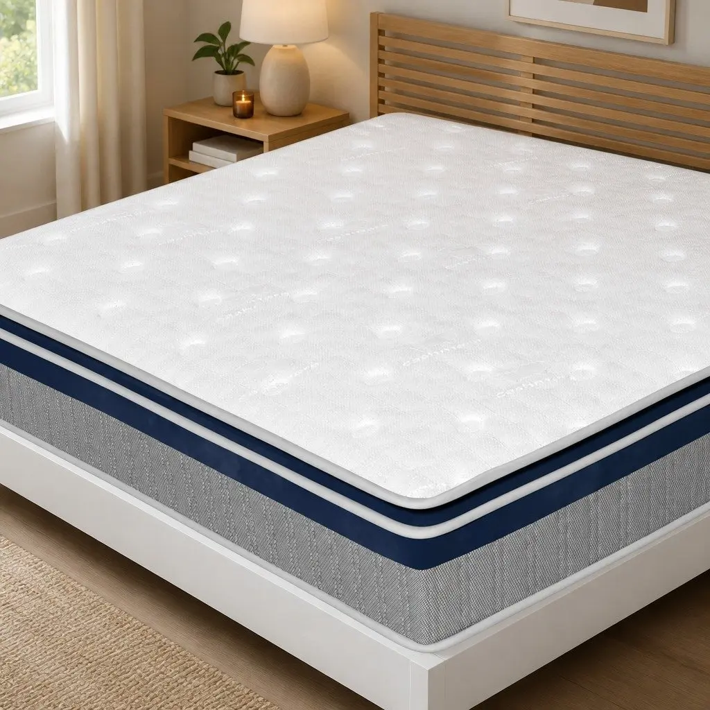 King Single Pillow Top Spring Mattress with 32cm Support