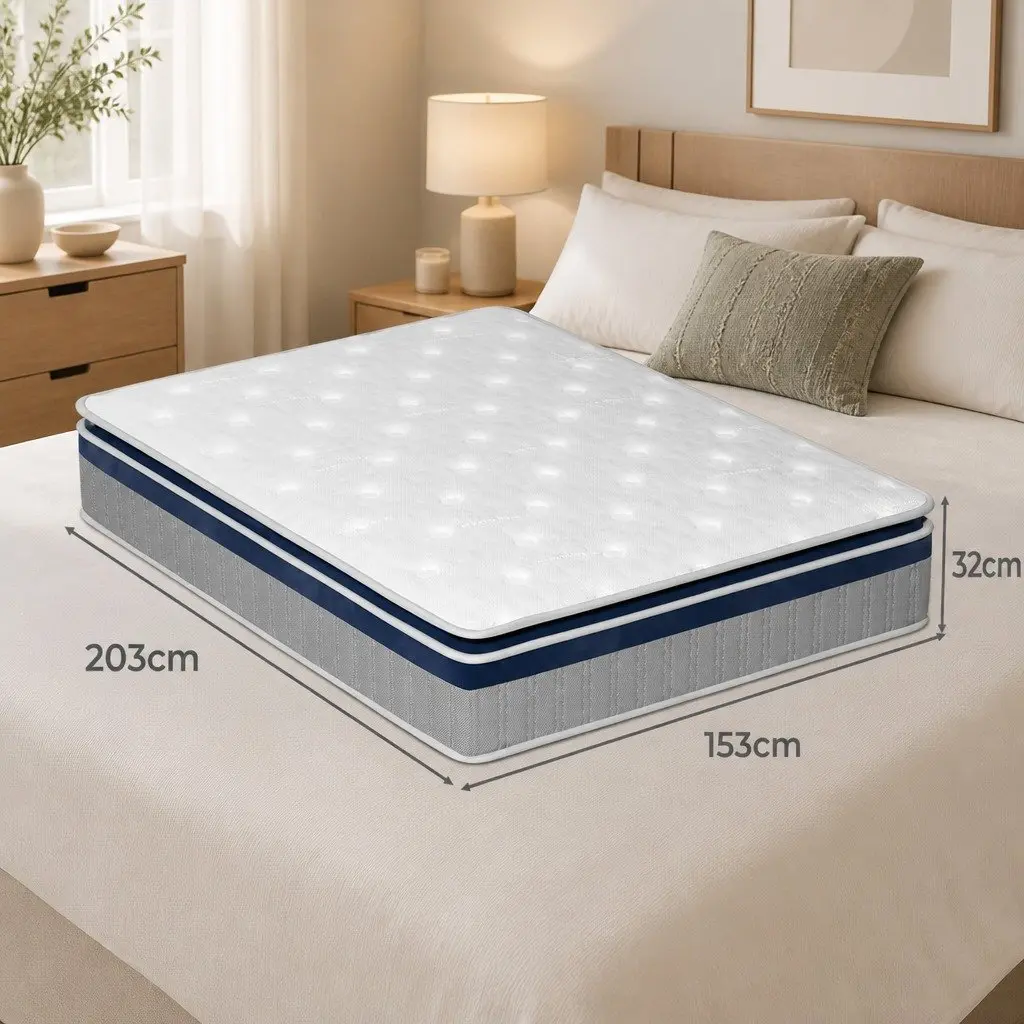 Queen Spring Mattress with Pillow Top 32CM