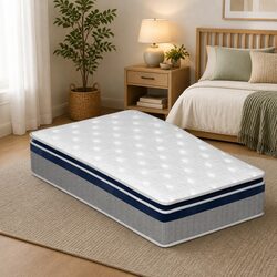 Single Pillow Top Spring Mattress with 7-Zone Support