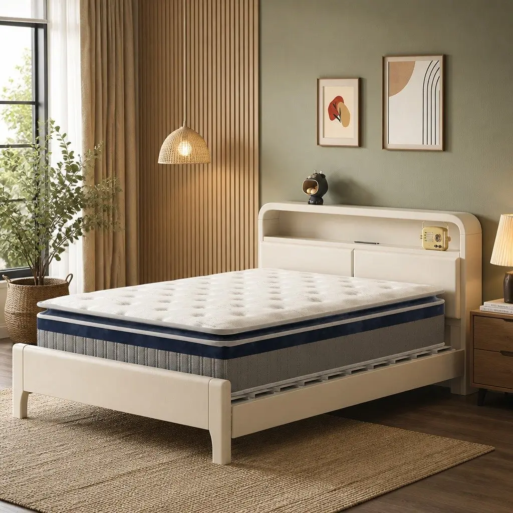 Single Pillow Top Spring Mattress with 7-Zone Support