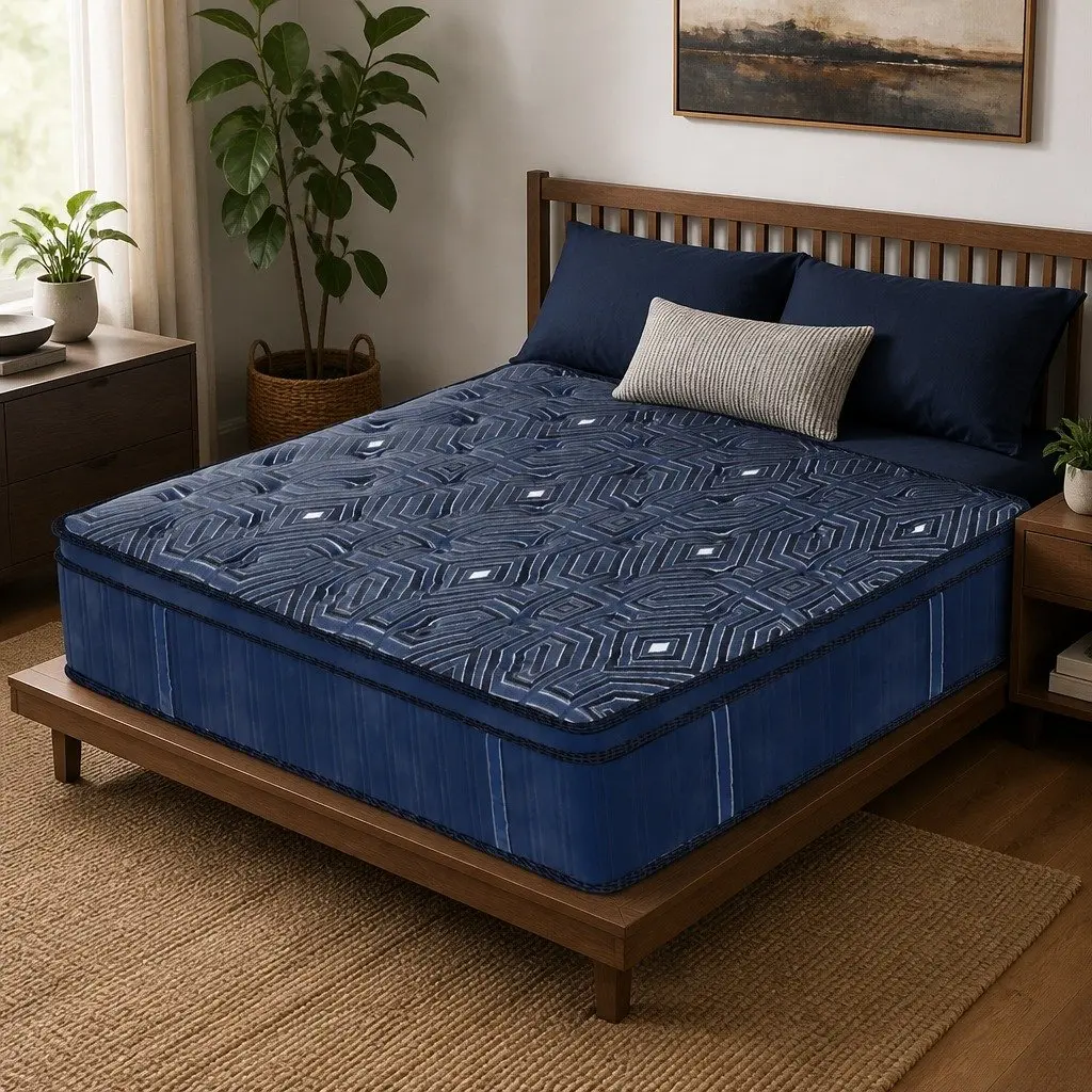 Double Euro Top Spring Mattress with Pocket Coil Support
