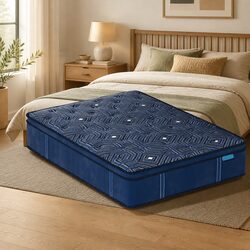 Double Euro Top Spring Mattress with Pocket Coil Support