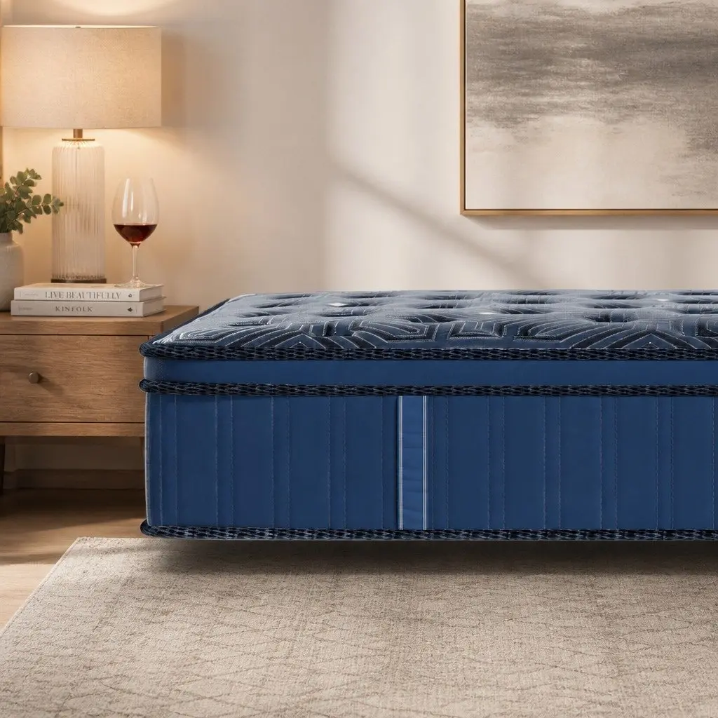 Double Euro Top Spring Mattress with Pocket Coil Support