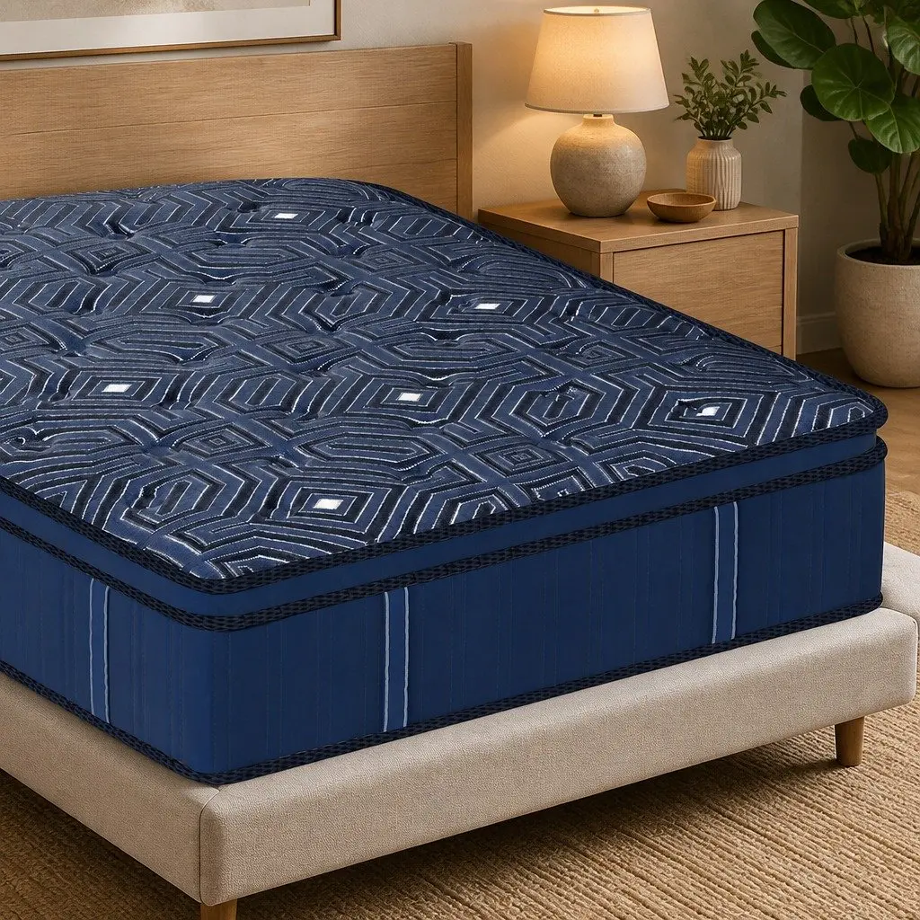 Double Euro Top Spring Mattress with Pocket Coil Support