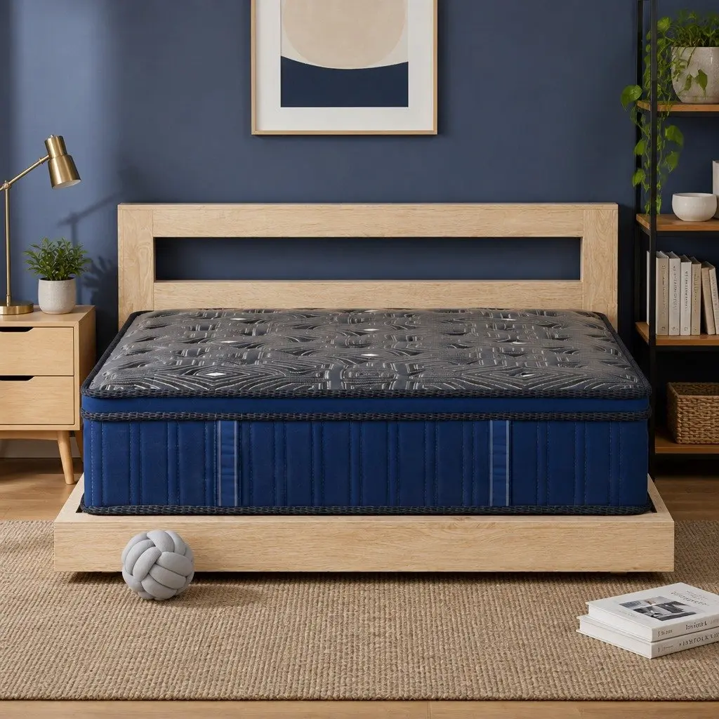 Double Euro Top Spring Mattress with Pocket Coil Support