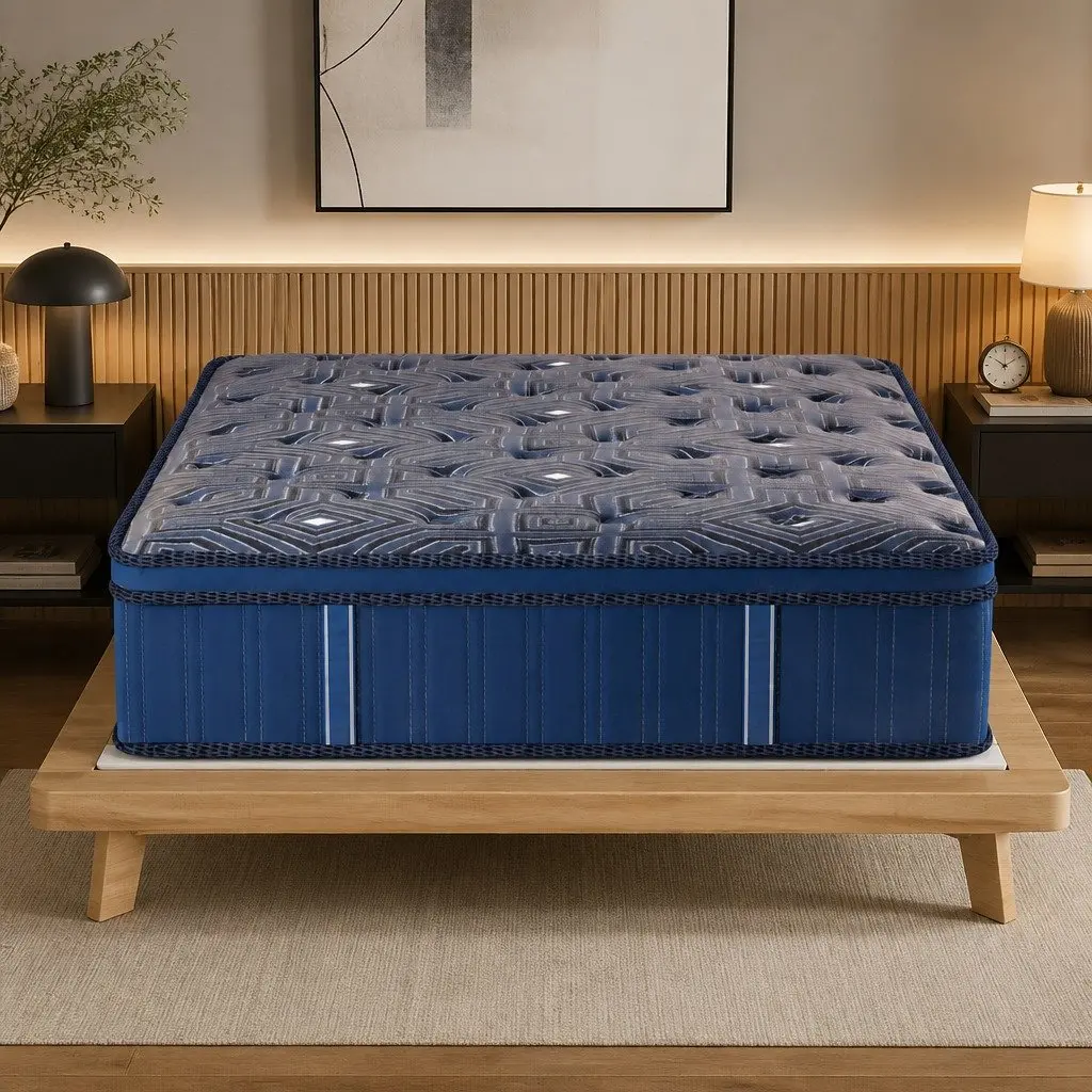 Double Euro Top Spring Mattress with Pocket Coil Support