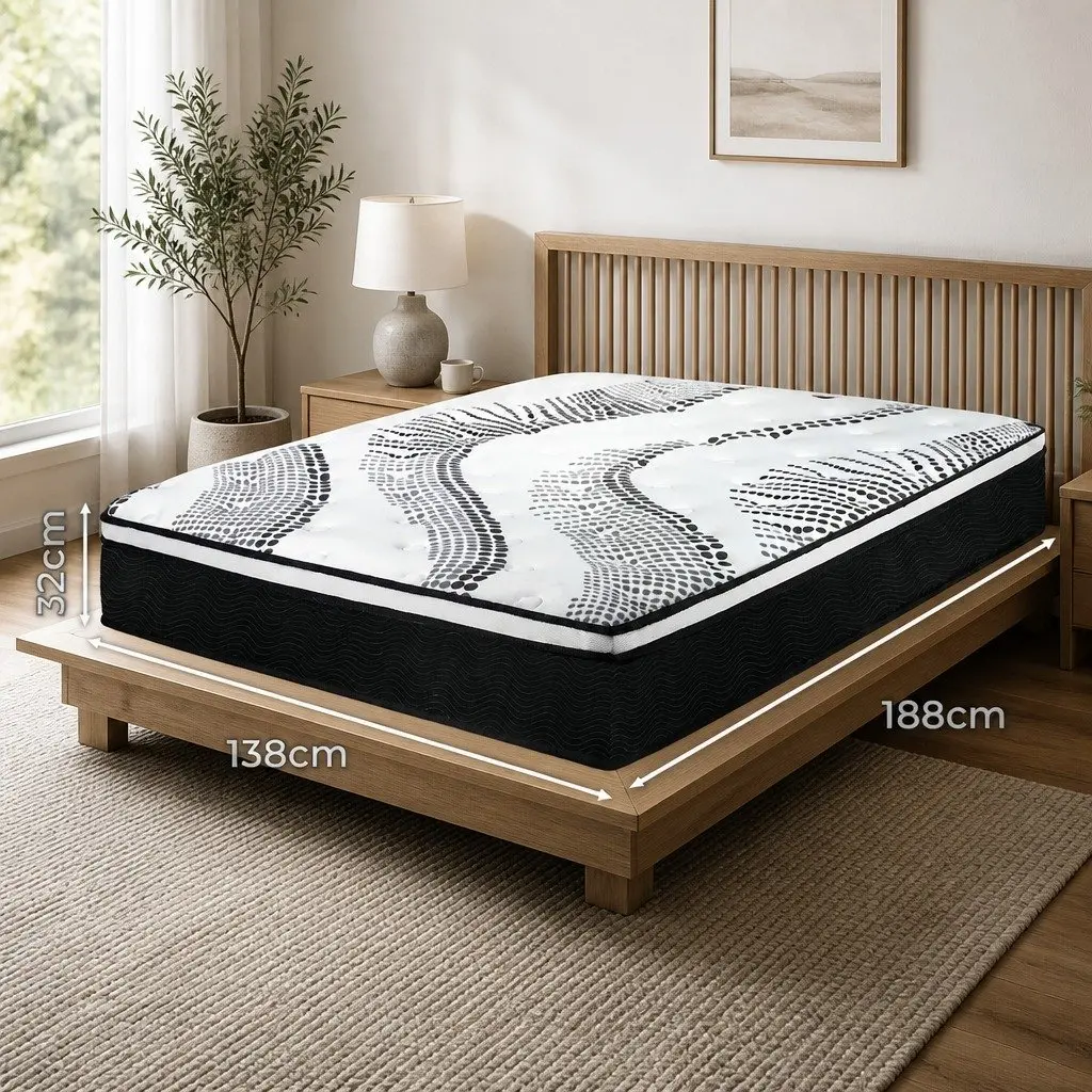 7 Zone Pocket Spring Mattress Double Bed Hybrid Foam Comfort