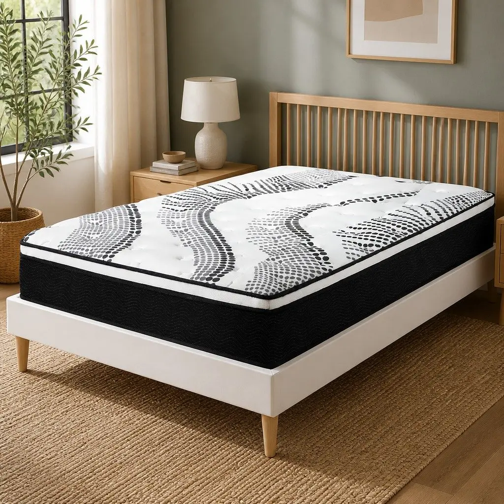 7 Zone Pocket Spring Mattress Hybrid Foam Support 32cm King Single