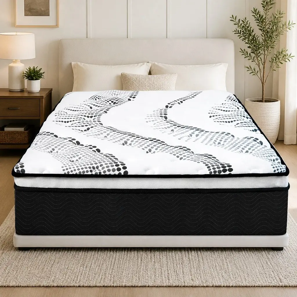 7 Zone Pocket Spring Mattress Hybrid Foam Support 32cm King Single