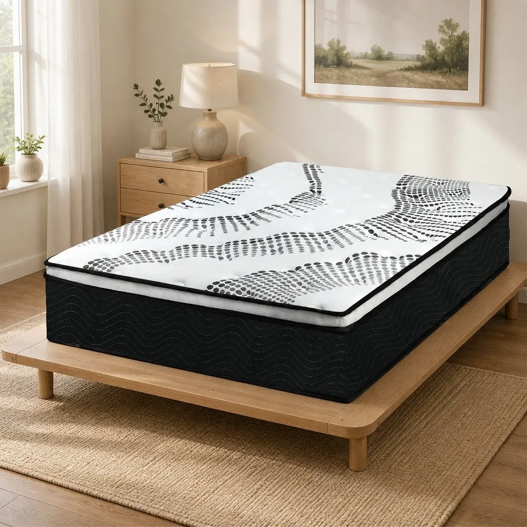 7 Zone Pocket Spring Mattress Hybrid Foam Support 32cm King Single