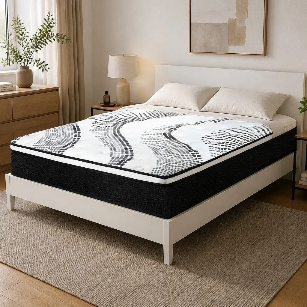 7 Zone Pocket Spring Mattress King Medium Firm Hybrid Foam Support Orthopedic