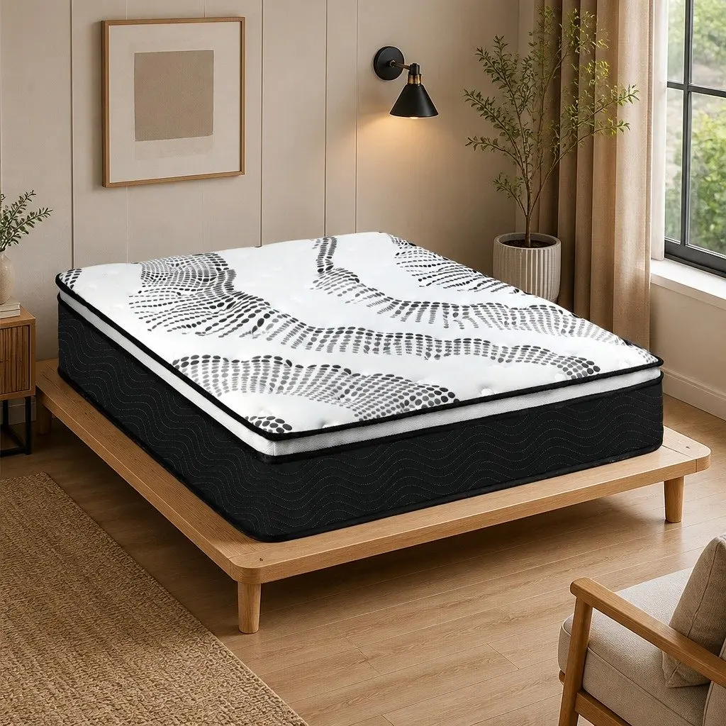 7 Zone Pocket Spring Mattress King Medium Firm Hybrid Foam Support Orthopedic