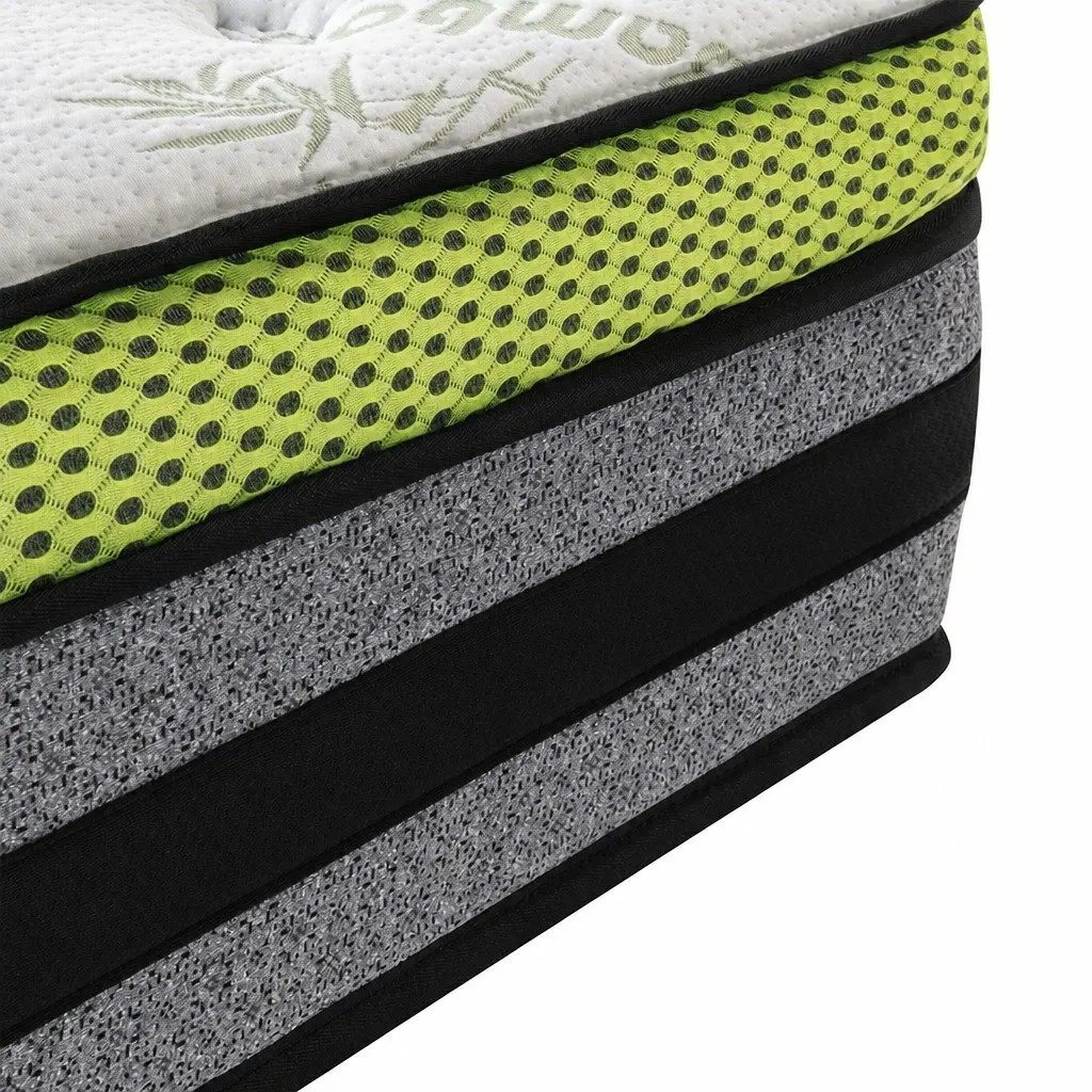 Single Pocket Spring Mattress Cooling Gel Memory Foam Medium-Firm Support