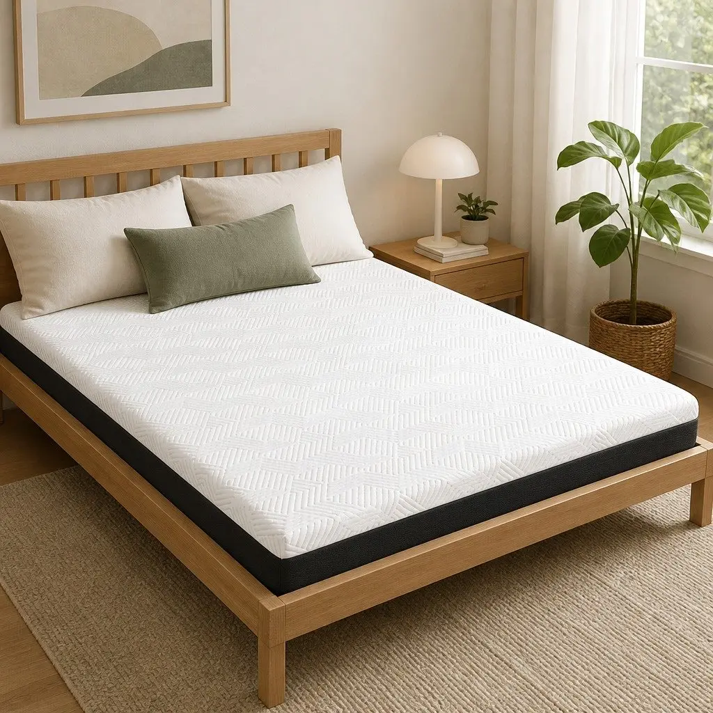 Gel Memory Foam Mattress 15cm Medium Firm Cooling Sleep Pad