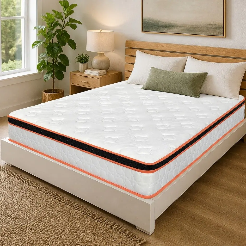 7 Zone Pocket Spring Mattress Medium Firm King Size Hybrid Foam Support