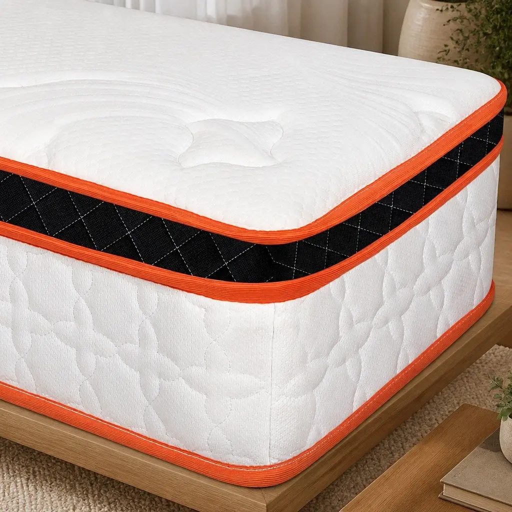 7 Zone Pocket Spring Mattress Medium Firm King Size Hybrid Foam Support