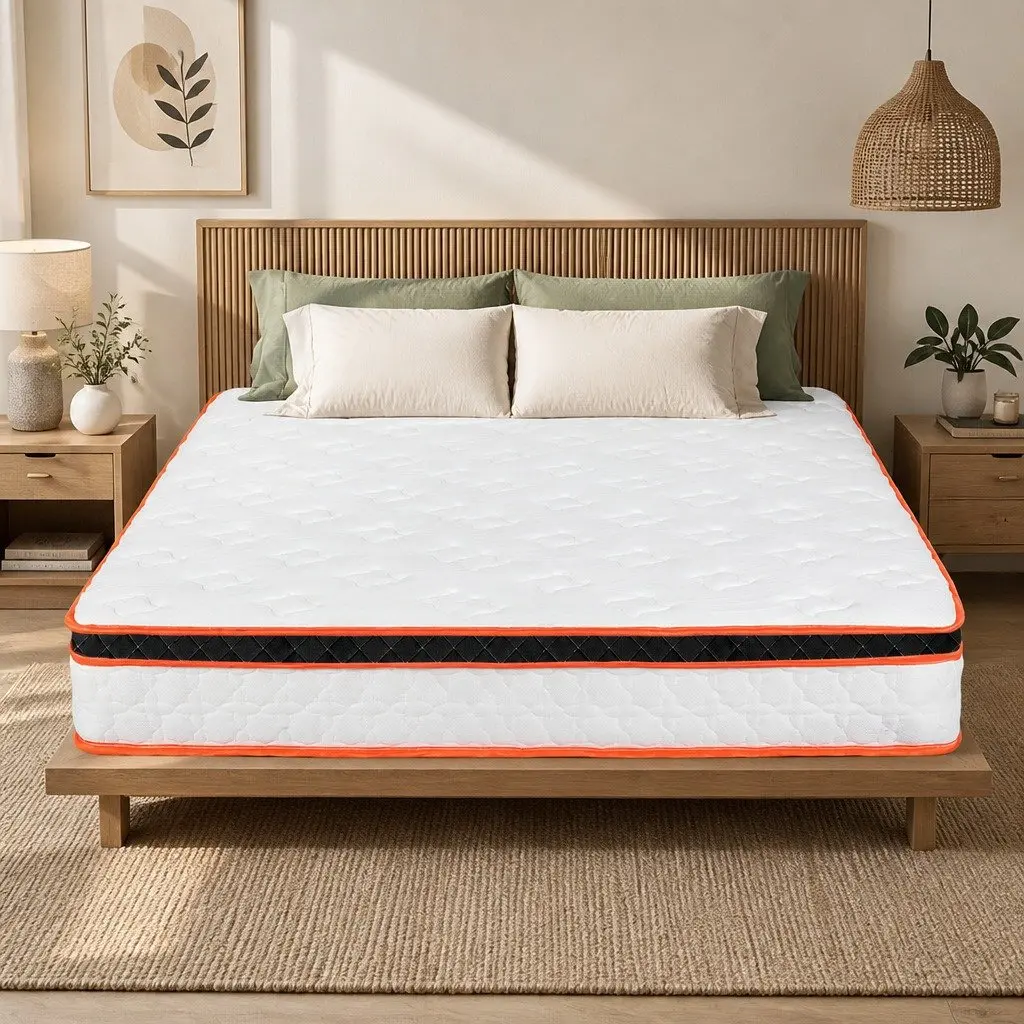 7 Zone Pocket Spring Mattress Medium Firm King Size Hybrid Foam Support