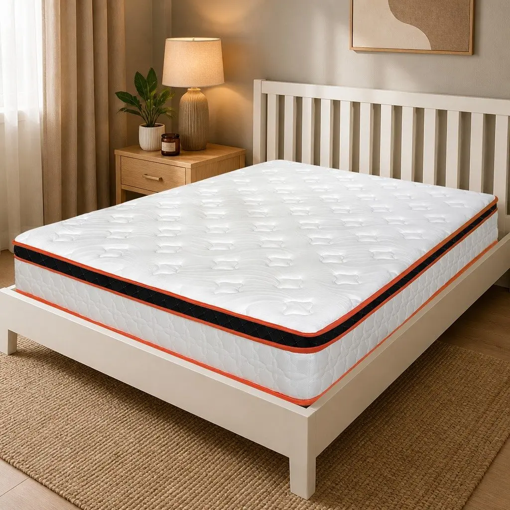 7 Zone Pocket Spring Mattress Medium Firm King Size Hybrid Foam Support