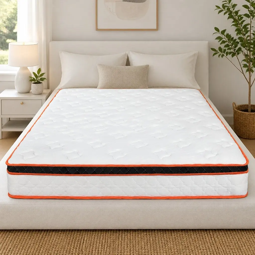 Pocket Spring Mattress Hybrid Foam Medium Firm Queen 7 Zone Support Orthopedic