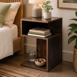 Oak Bedside Table with Drawers for Cozy Spaces