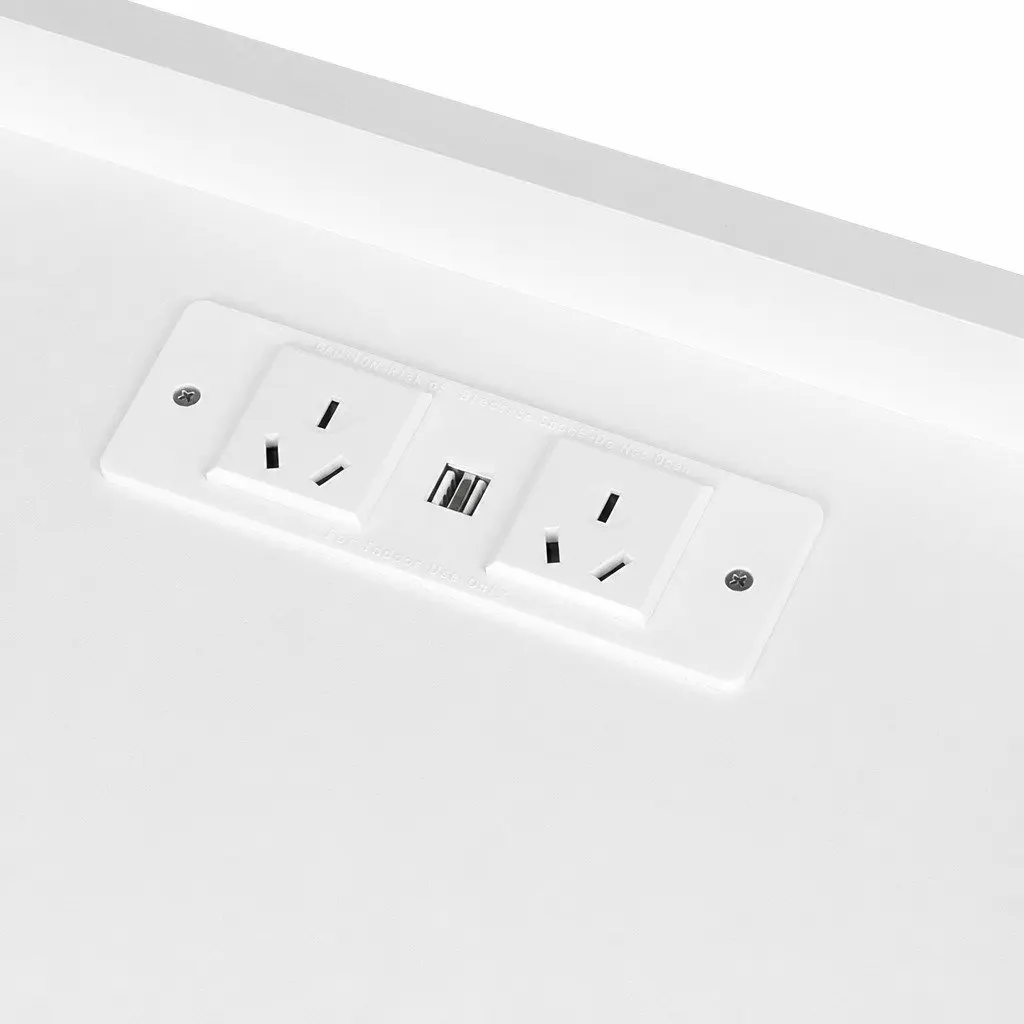 Bedside Table with USB Charger and LED Lights