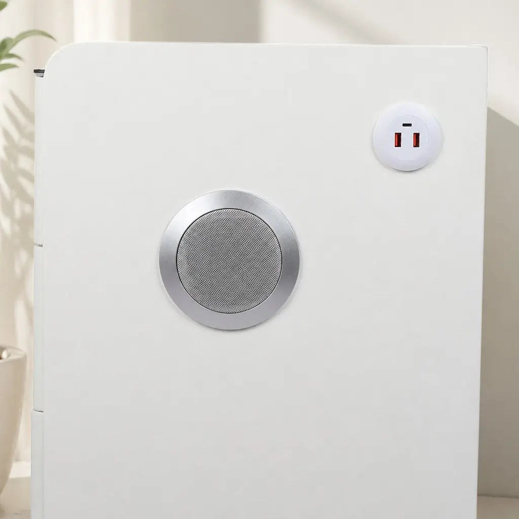 Bedside Table with LED Lights and Bluetooth Speaker