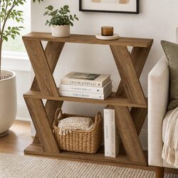 Warm Compact Side Table for Living Room or Bedroom