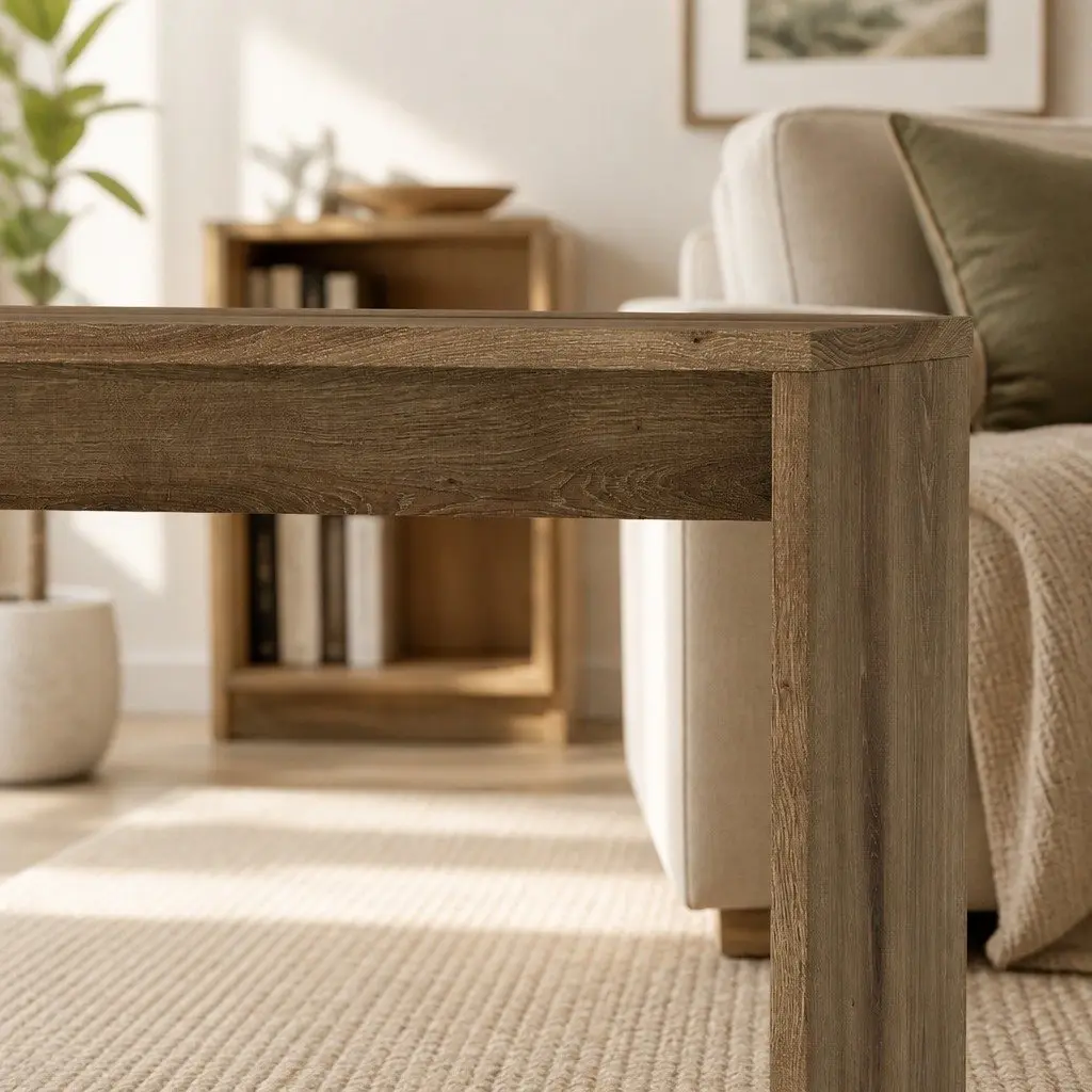 Side Table with Magazine Rack Small End Table Compact Storage Bedroom Living