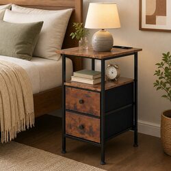 Durable Bedside Table with Reliable Storage and Charging