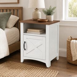 Farmhouse Bedside Tables Nightstands Set of 2