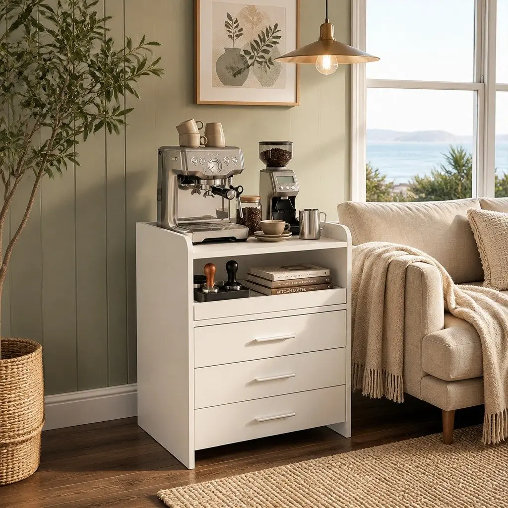 Nightstand with USB Charging and Motion Sensor Light