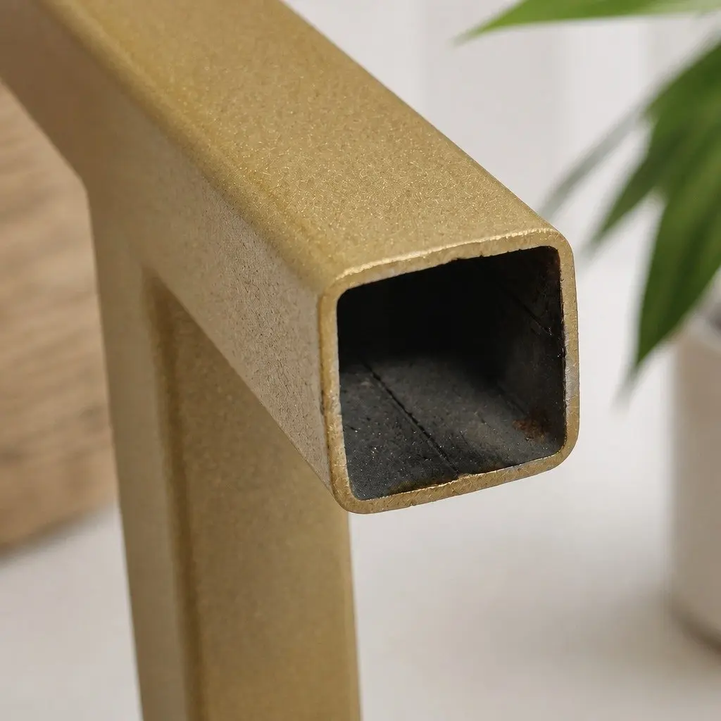Console Table Hallway Narrow Entryway Sofa Side Marble Effect Gold Frame Modern