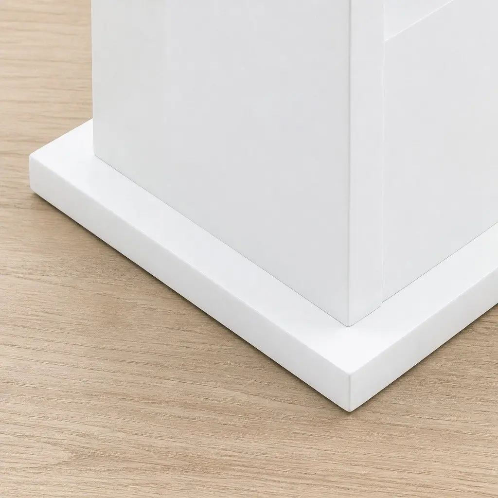 Slim Side Table Modern Rectangular Natural MDF with Melamine Coating 45cm L x 18cm W x 55cm H