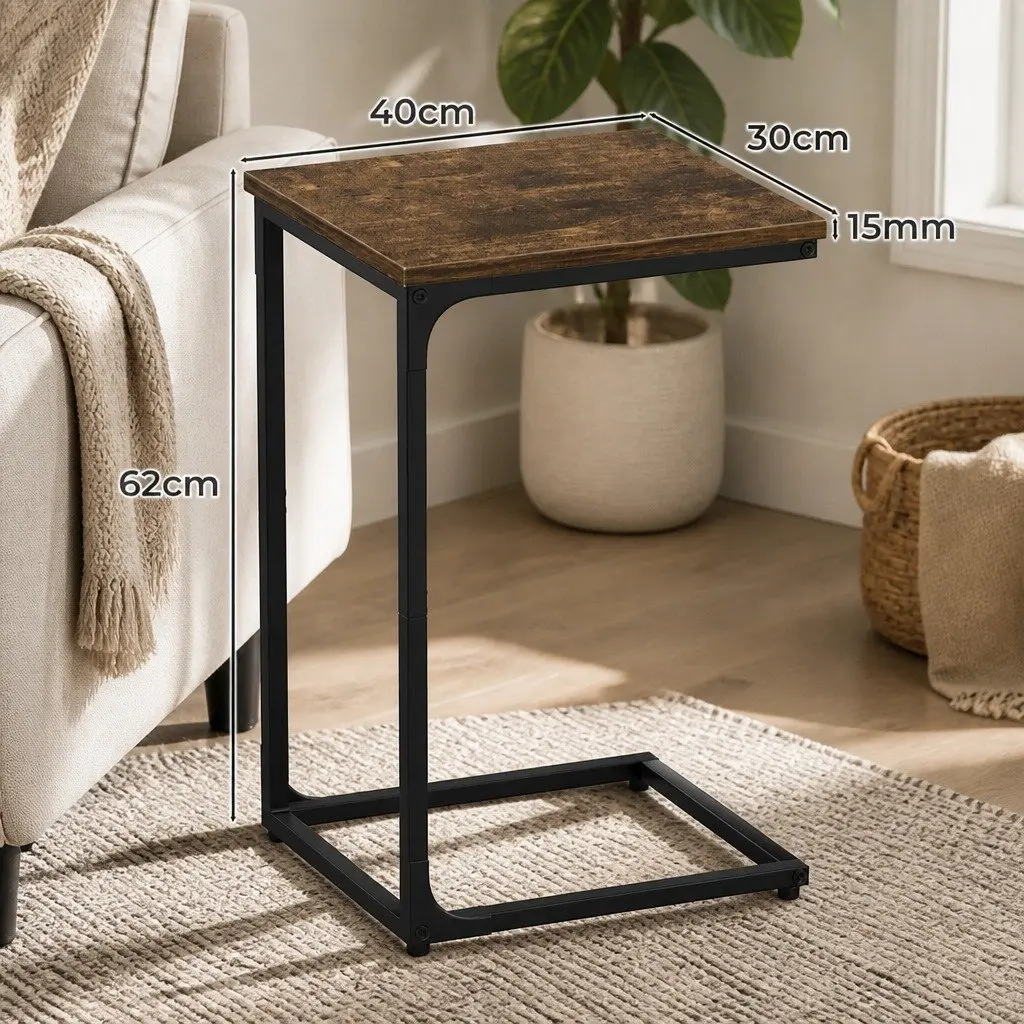 C-Shaped End Table for Living Room and Office