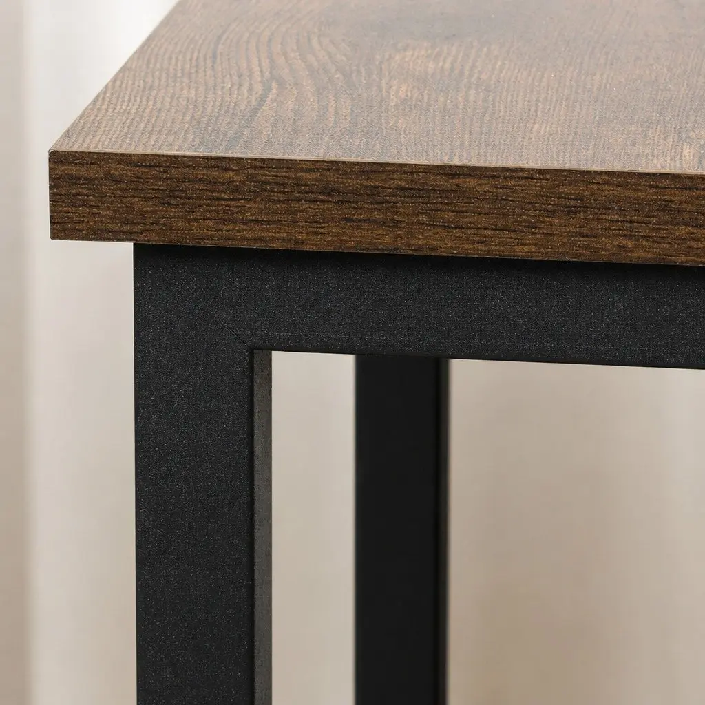 Narrow Side Table with USB Ports and Storage Drawers