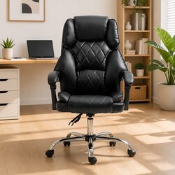 Comfortable Black Executive Office Recliner Chair