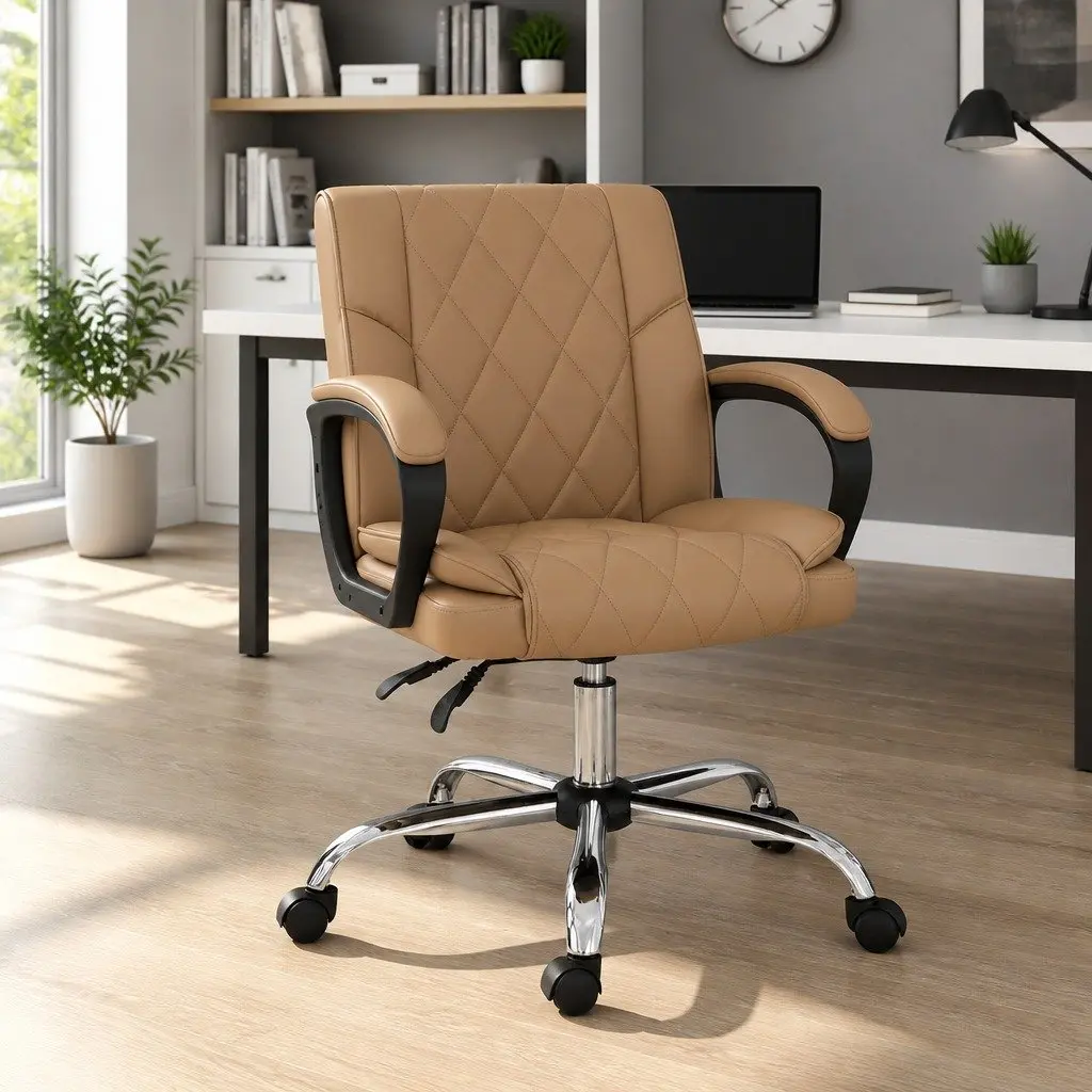 Brown Leather High Back Executive Office Chair