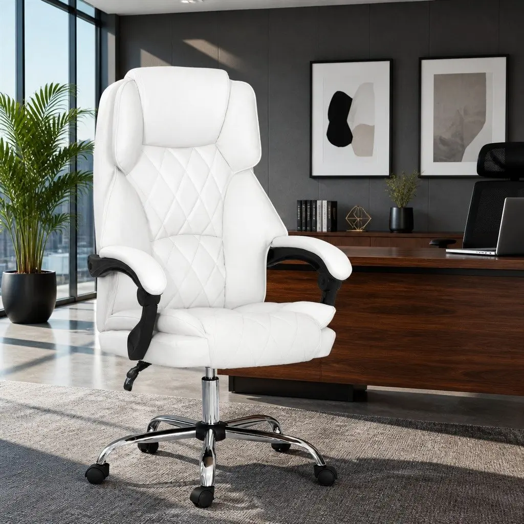 High-Back Executive Office Chair in White