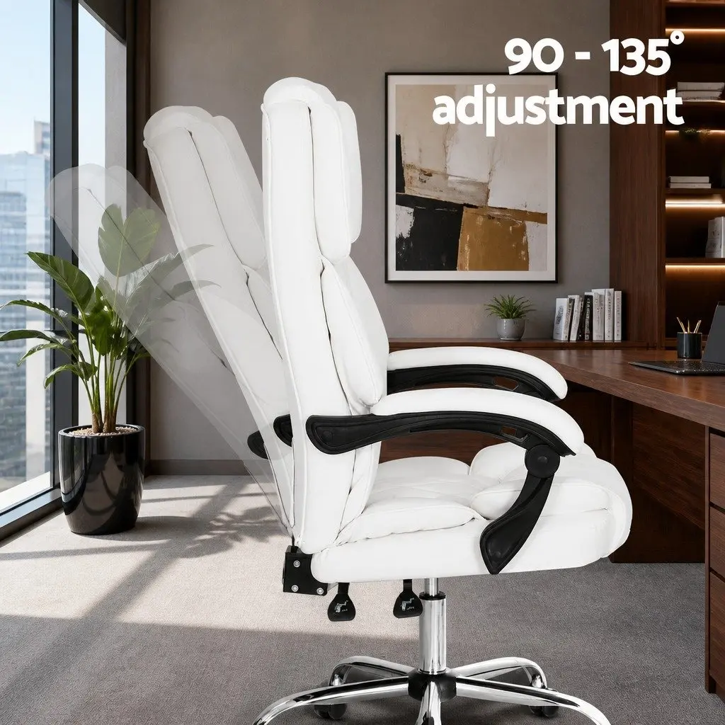 High-Back Executive Office Chair in White